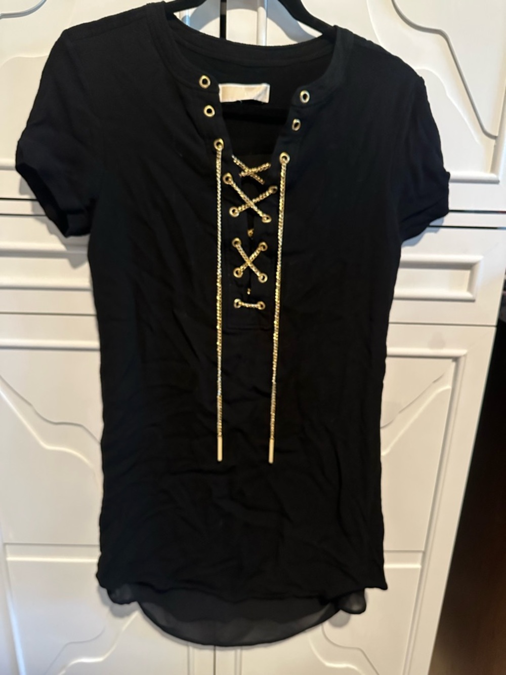 Black Short-Sleeve Michael Kors Dress